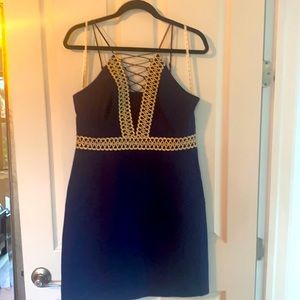 NWT Lilly Pulitzer size 10 navy and gold Dress